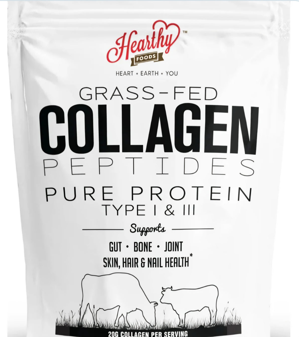 Grass-Fed Collagen Peptides Powder | Skin, Hair, Joint & Gut Support – Hearthyfoods