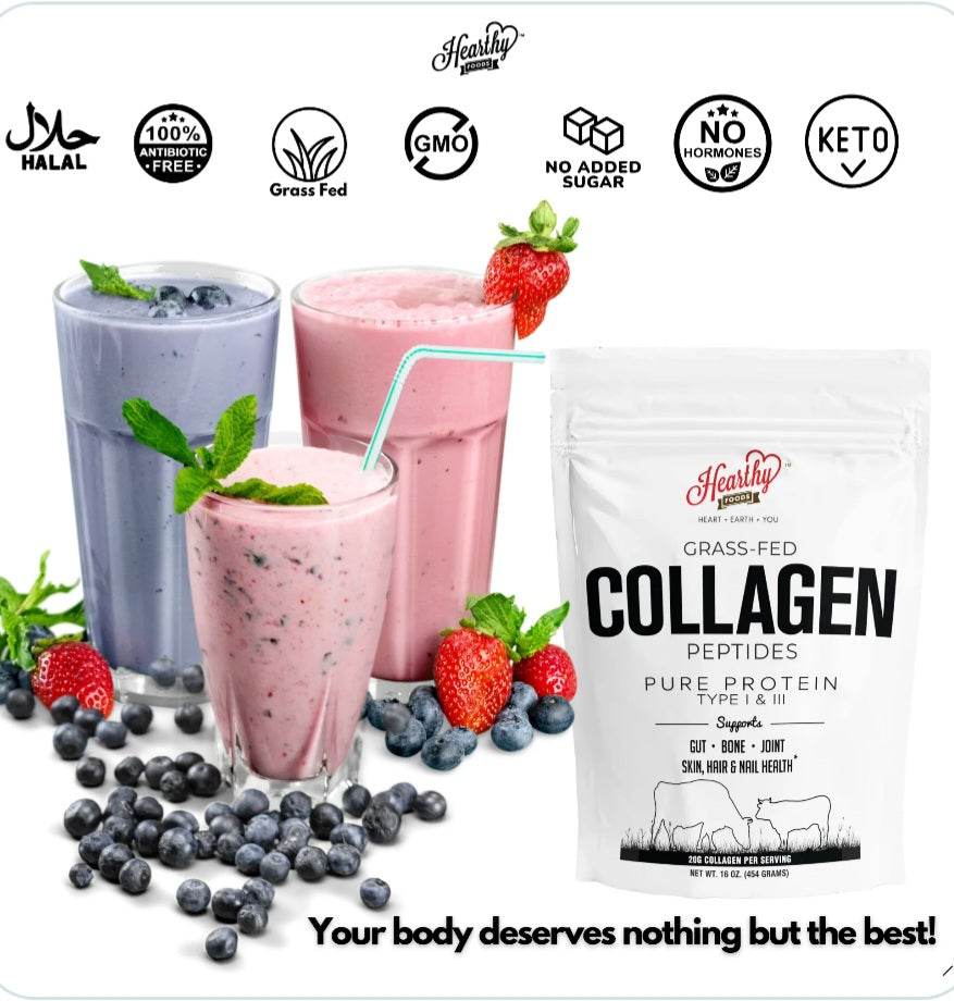 Grass-Fed Collagen Peptides Powder | Skin, Hair, Joint & Gut Support – Hearthyfoods